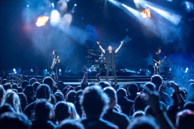Detroit, Michigan, ABD - 03.05.2019: Özel konuk Three Days Grace ile Little Caesar 's Arena' da canlı performans