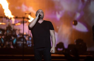Detroit, Michigan, ABD - 03.05.2019: Özel konuk Three Days Grace ile Little Caesar 's Arena' da canlı performans