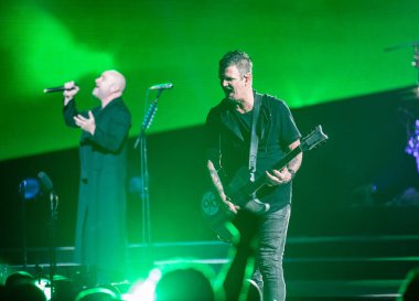 Detroit, Michigan, ABD - 03.05.2019: Özel konuk Three Days Grace ile Little Caesar 's Arena' da canlı performans