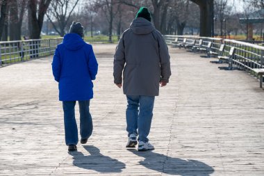 Harrison Township, Michigan / ABD - 19 Nisan 2020: Corona Virüsü sırasında Michigan Metro Parkı etkinliği.