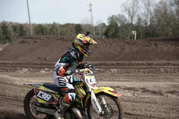 Orlando Florida Usa 2018 Motocross Riders Practice Tricks Skills Dirt — Stock Photo, Image