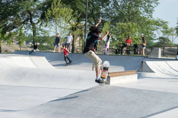 Detroit Michigan Usa 2019 Εξάσκηση Στα Skateboards Των Skateboards Μια — Φωτογραφία Αρχείου
