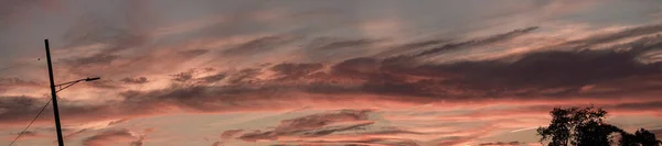 Ohnivé Nebe Nad Panoramatem Města — Stock fotografie