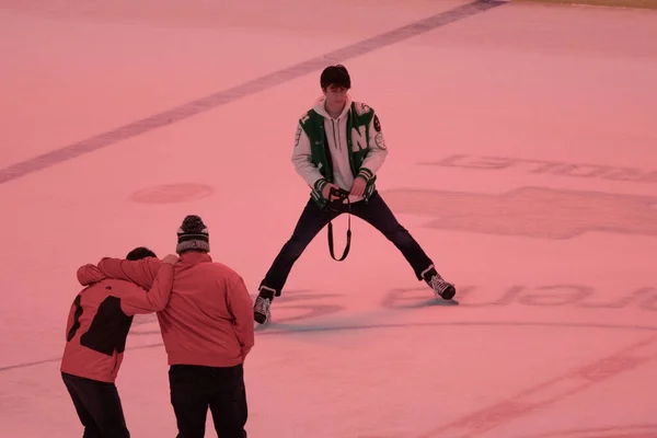 Hockeytown Winterfestival 2020 Menschen Auf Schlittschuhen — Stockfoto