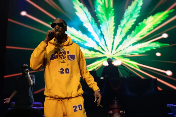 Detroit, Michigan / USA - 01-26-2020: Snoop Dogg Detroit Fillmore 'da canlı performans sergiliyor