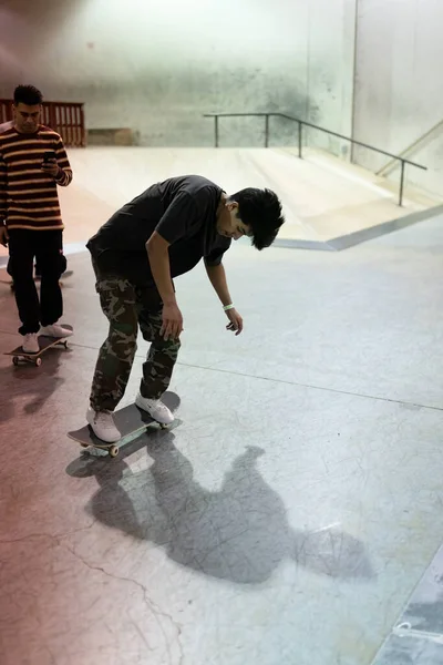 Royal Oak Michigan États Unis Les Patineurs Pratiquent Leurs Tours — Photo