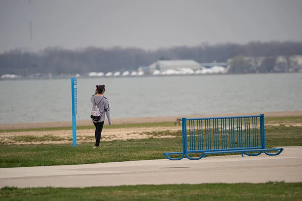 Harrison Township Michigan April 2020 Activiteiten Het Michigan Metro Park — Stockfoto