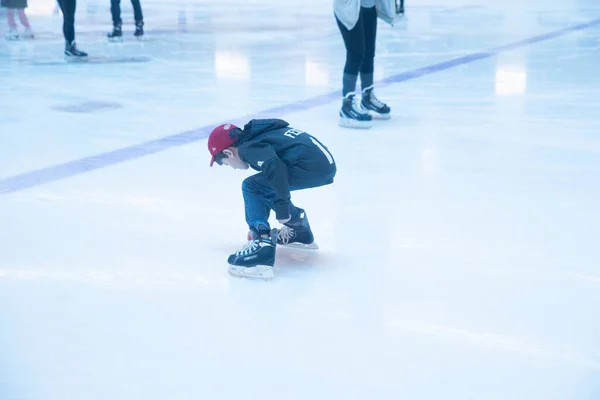 Hockeytown Winter Festival 2020 People Skates — Stock Photo, Image