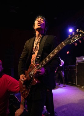 Chesterfield, Missouri, USA- 27 Aralık 2019: Buck Cherry Diesel Konser Salonu 'nda canlı performans sergiliyor.