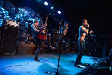 Chesterfield, Missouri, USA- 27 Aralık 2019: Buck Cherry Diesel Konser Salonu 'nda canlı performans sergiliyor.