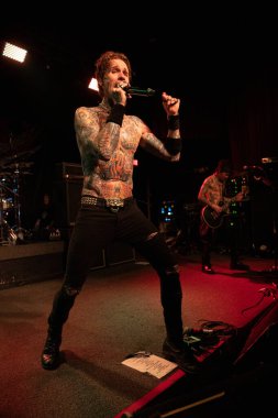 Chesterfield, Missouri, USA- 27 Aralık 2019: Buck Cherry Diesel Konser Salonu 'nda canlı performans sergiliyor.