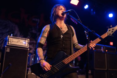 Chesterfield, Missouri, USA- 27 Aralık 2019: Buck Cherry Diesel Konser Salonu 'nda canlı performans sergiliyor.