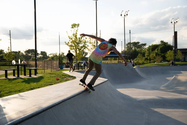 Detroit Michigan États Unis 2020 Des Patineurs Des Motards Entraînent — Photo