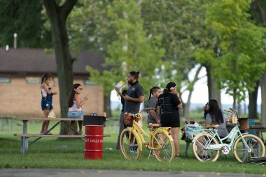 2020 yılındaki salgın Corona Virüsü sırasında Michigan Metro Park etkinliği