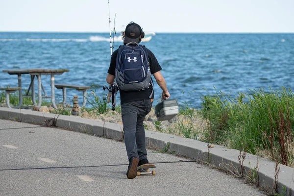 Michigan Metro Park Aktivita Během Dnů Pandemie Corona Virus 2020 — Stock fotografie