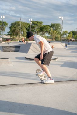 Detroit, Michigan, ABD 'de paten antrenmanı, 11 Ağustos 2020