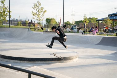 Detroit, Michigan, ABD 'de paten antrenmanı, 11 Ağustos 2020