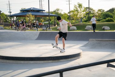 Detroit, Michigan, ABD 'de paten antrenmanı, 11 Ağustos 2020