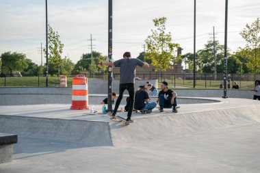 Detroit, Michigan, ABD 'de paten antrenmanı, 11 Ağustos 2020