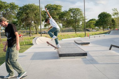 Detroit, Michigan, ABD 'de paten antrenmanı, 11 Ağustos 2020