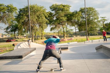 Detroit, Michigan, ABD 'de paten antrenmanı, 11 Ağustos 2020