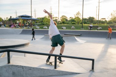 Detroit, Michigan, ABD 'de paten antrenmanı, 11 Ağustos 2020