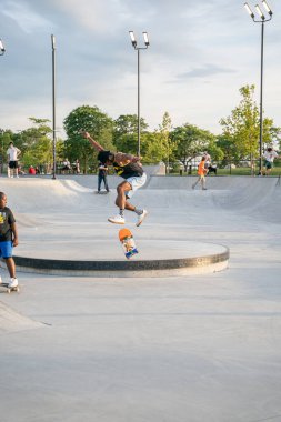 Detroit, Michigan, ABD 'de paten antrenmanı, 11 Ağustos 2020