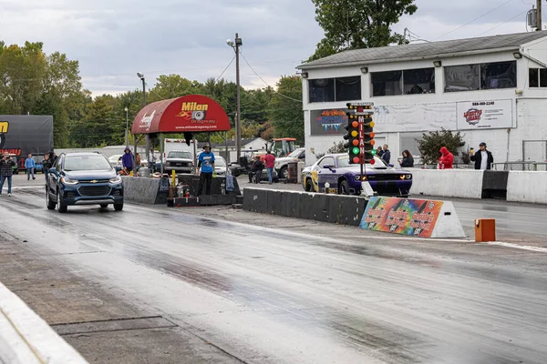 Drivers Testando Seus Carros Evento Gratuito Aberto Público Livre Para — Fotografia de Stock