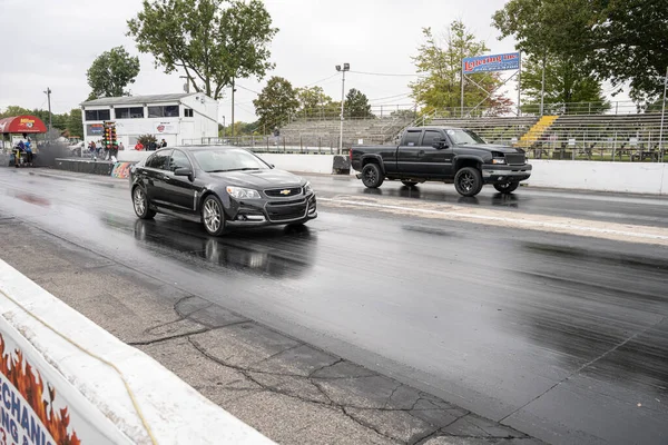 Conductores Probando Sus Coches Evento Gratuito Abierto Público Libre Para — Foto de Stock