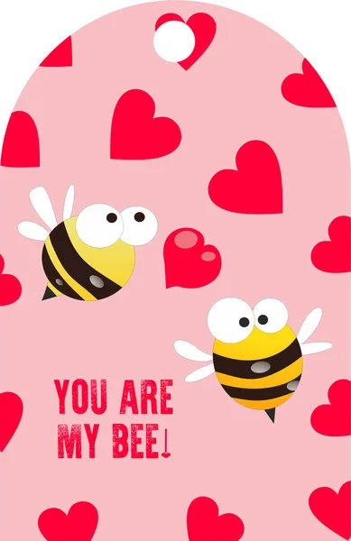 Bonito Cartão Dia Dos Namorados Incomum Com Caráter Engraçado Dos — Fotografia de Stock