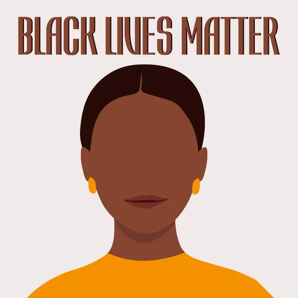 Black Lives Matter Girl Illustration — Stock Vector