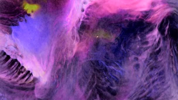 Acuarelas Multicolores Tinta Púrpura Movimiento Fondo Abstracto — Vídeos de Stock
