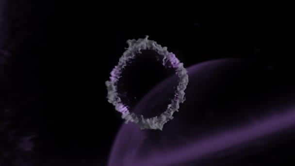 Portal Místico Brillo Púrpura Fondo Espacial — Vídeo de stock