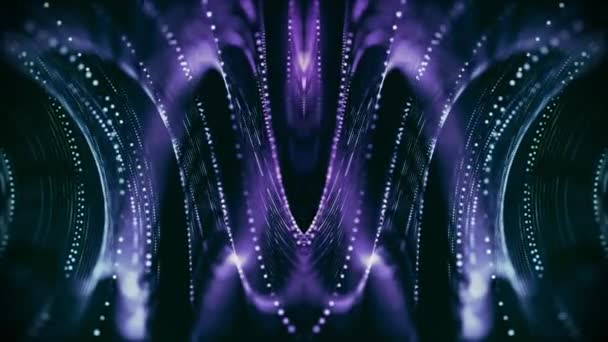 Bewegende Spiraal Violette Patronen Futuristische Achtergrond — Stockvideo