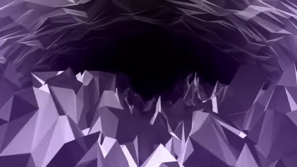 Tunnel abstrait. Des falaises glacées. Fond animé