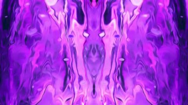 Soyut mor sıvı. Fraktal desenler. Neon ışıkları