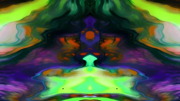 Разноцветная Движущаяся Жидкость Слои Краски Абстрактный Фон — стоковое видео
