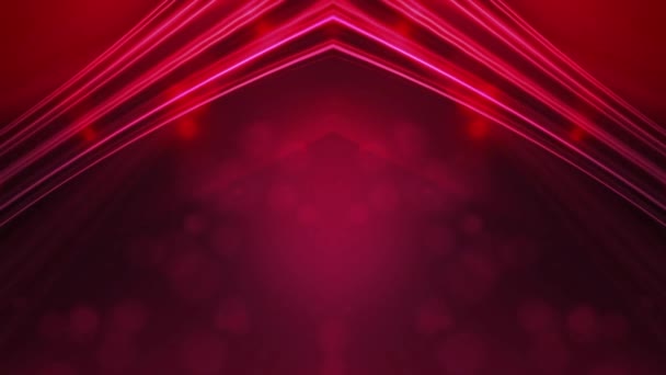 Graphiques mobiles. Des particules de Bokeh. Fond rouge