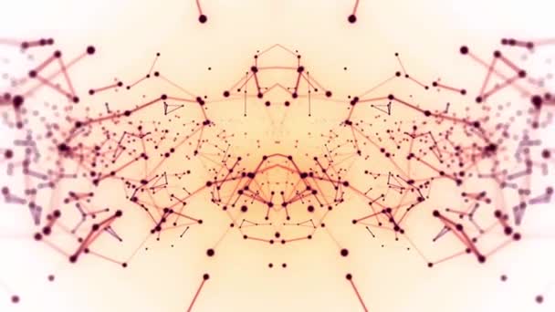 通讯网络 移动红线 未来派的白色背景 — 图库视频影像
