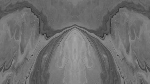 流动的液体 抽象模式 黑白背景 — 图库视频影像