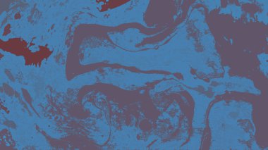 Bir sanat eserinin parçası. Kırmızı ve mavi boyalar. Soyut arkaplan