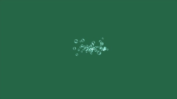運動中の石鹸泡 緑の画面 — ストック動画