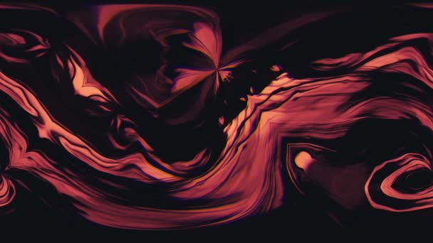 不断移动的黑色和红色油漆层 骨折的模式 运动图形 — 图库视频影像