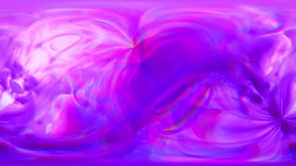 Фиолетовые Чернила Воде Фрактальные Узоры Хроматическая Аберрация — стоковое видео
