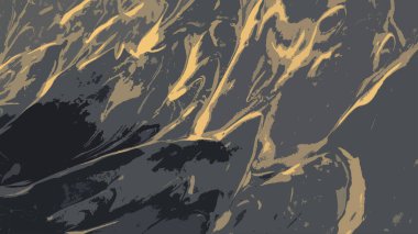 Soyut boya katmanları. Gri arka planda altın desenler. Yaratıcı çalışma