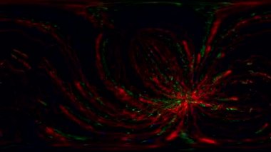 Enerji iplikleri hareket halinde. Fraktal desenler. Siyah arkaplan