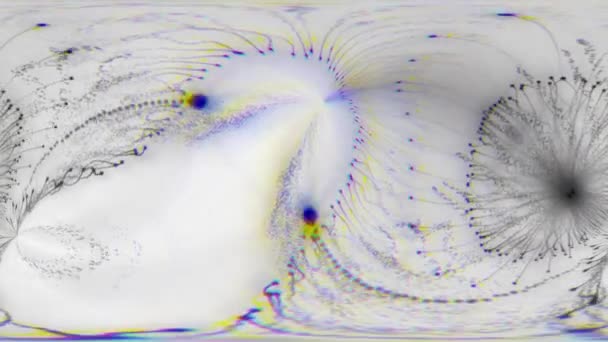 Абстрактні Чорні Нитки Білому Тлі Хроматична Аберація Графіка Руху — стокове відео