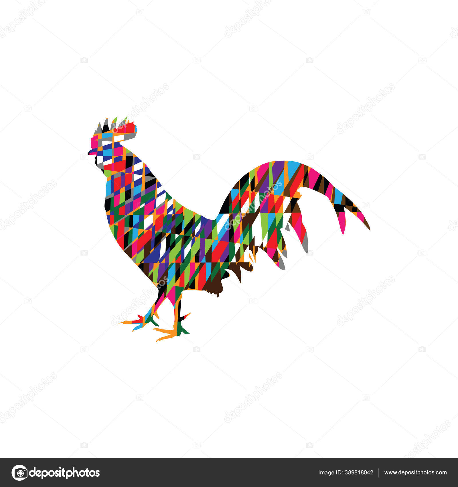 Warna Warni Ayam Gambar Vektor Sederhana Stok Vektor C Puputadisaputraigor Kali 389818042