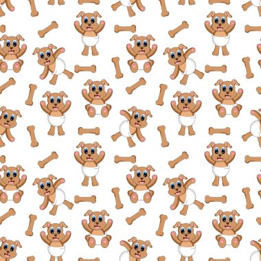 Yavru köpekler kusursuz desen, boşluğu kopyala