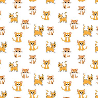 Şirin kediler kusursuz desen, boşluğu kopyala